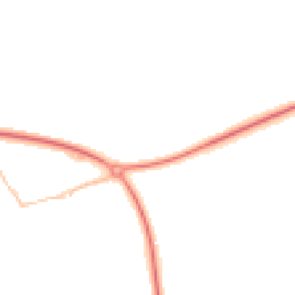 Night-time road noise heatmap for PL27 6EE