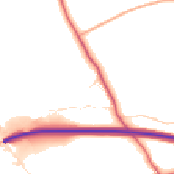 Daytime road noise heatmap for PL27 6EF