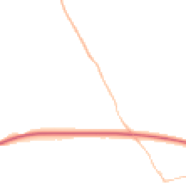 Night-time road noise heatmap for PL27 6EG