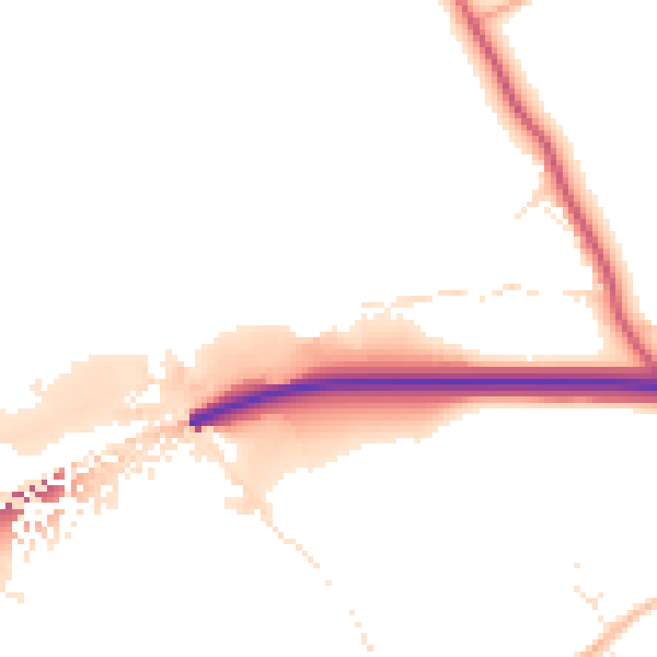 Daytime road noise heatmap for PL27 6EQ