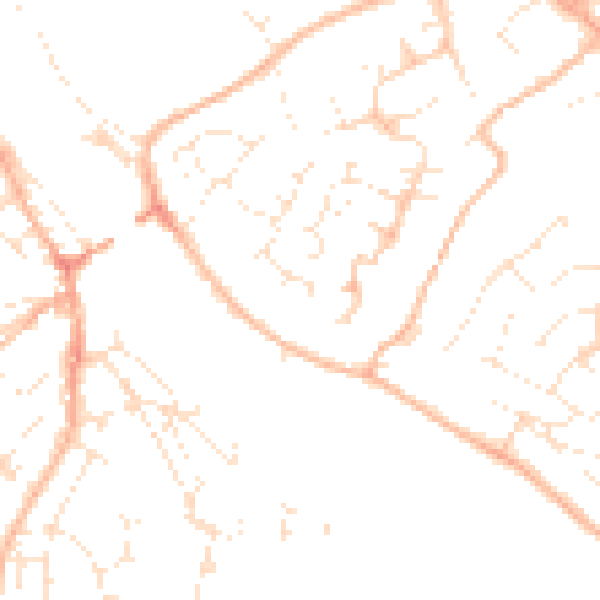 Daytime road noise heatmap for PL27 6FR