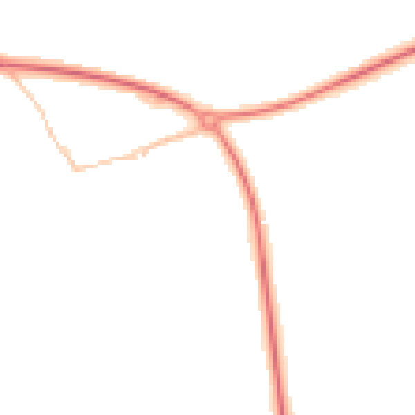 Night-time road noise heatmap for PL27 6GH