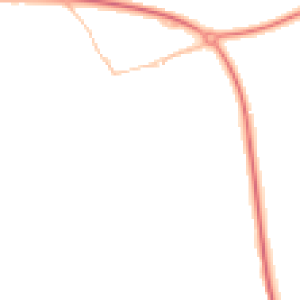 Night-time road noise heatmap for PL27 6HH