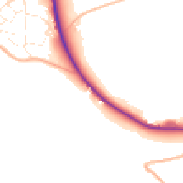 Daytime road noise heatmap for PL27 6HZ