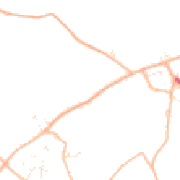 Daytime road noise heatmap for PL27 6QA