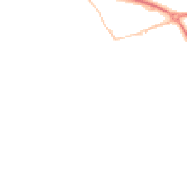 Night-time road noise heatmap for PL27 6UT