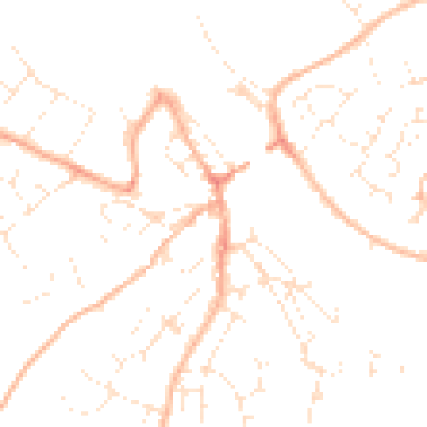 Daytime road noise heatmap for PL27 7AG