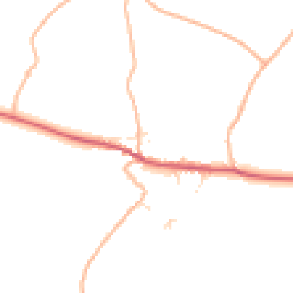 Daytime road noise heatmap for PL27 7FA