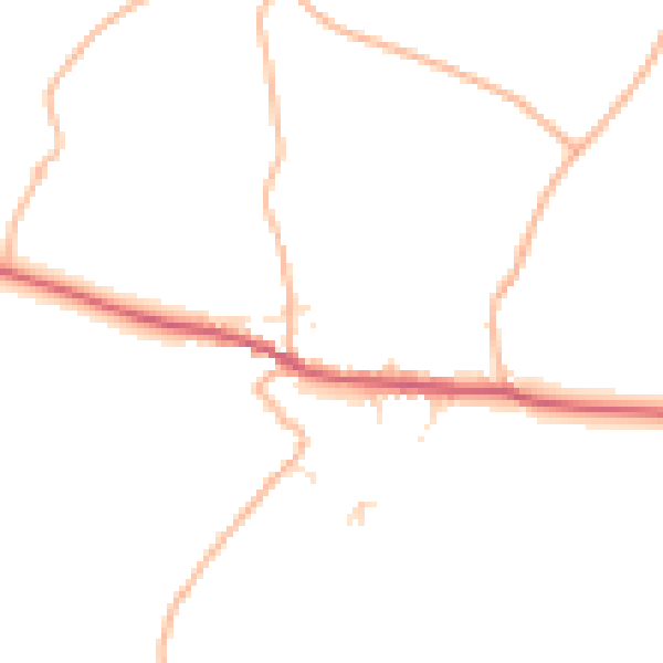 Daytime road noise heatmap for PL27 7FZ