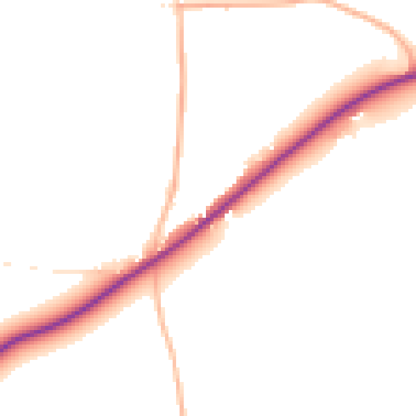 Daytime road noise heatmap for PL27 7JD