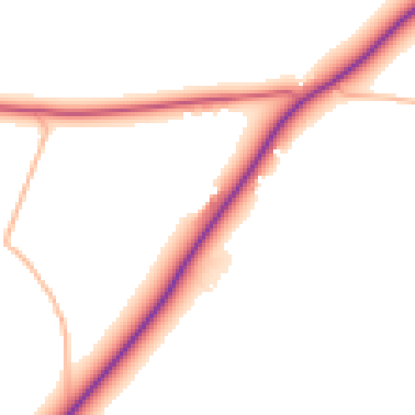 Daytime road noise heatmap for PL27 7LR