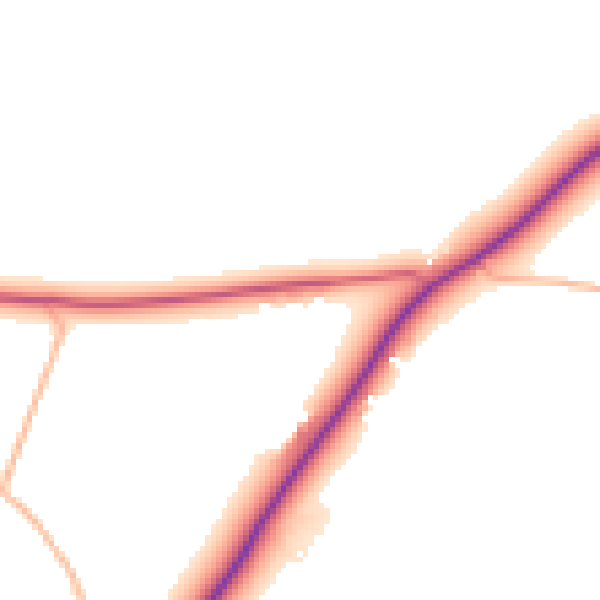 Daytime road noise heatmap for PL27 7LS