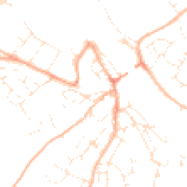 Daytime road noise heatmap for PL27 7NJ
