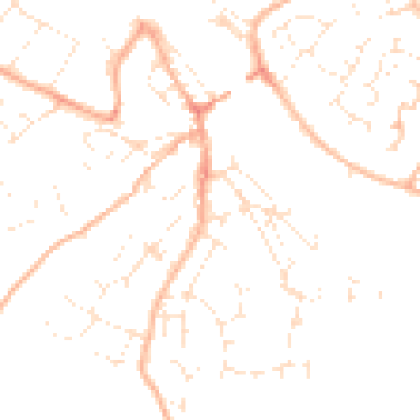 Daytime road noise heatmap for PL27 7NX