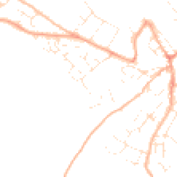 Daytime road noise heatmap for PL27 7RW