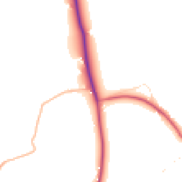 Daytime road noise heatmap for PL27 7RZ