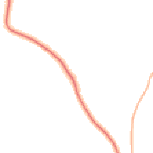 Night-time road noise heatmap for PL30 3AD