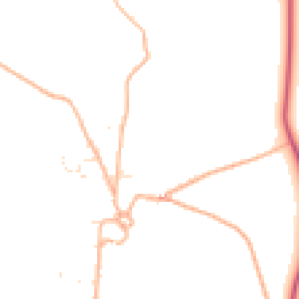 Daytime road noise heatmap for PL30 3AT