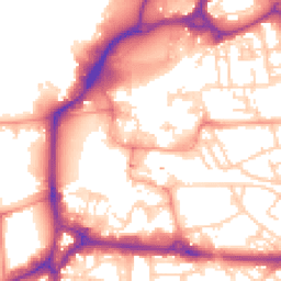 Daytime road noise heatmap for PO1 1AQ