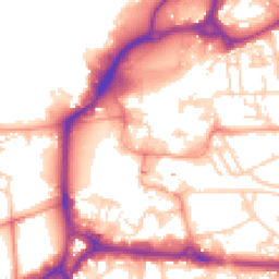 Daytime road noise heatmap for PO1 1AT