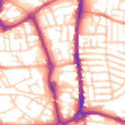 Daytime road noise heatmap for PO1 1AU