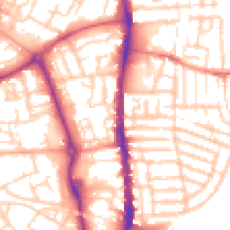 Daytime road noise heatmap for PO1 1AW