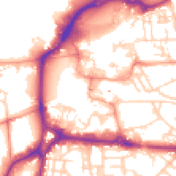 Daytime road noise heatmap for PO1 1BA