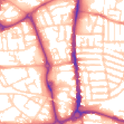 Daytime road noise heatmap for PO1 1BJ