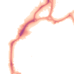 Night-time road noise heatmap for PO1 1BU