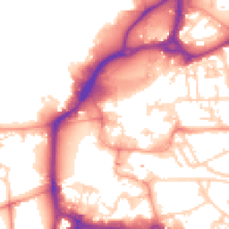 Daytime road noise heatmap for PO1 1BW