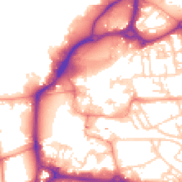 Daytime road noise heatmap for PO1 1BX