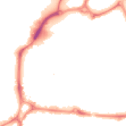 Night-time road noise heatmap for PO1 1BZ