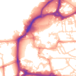 Daytime road noise heatmap for PO1 1DE