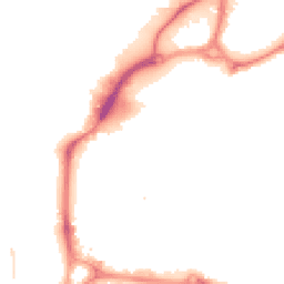 Night-time road noise heatmap for PO1 1DE