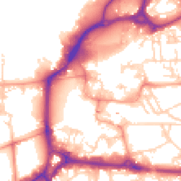 Daytime road noise heatmap for PO1 1DS