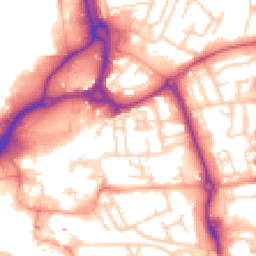 Daytime road noise heatmap for PO1 1EF