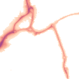 Night-time road noise heatmap for PO1 1EF