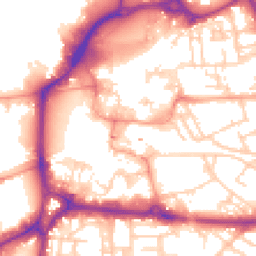 Daytime road noise heatmap for PO1 1EH