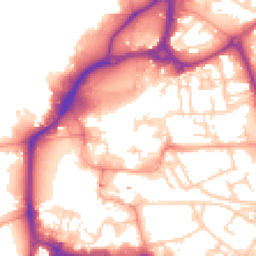 Daytime road noise heatmap for PO1 1EX
