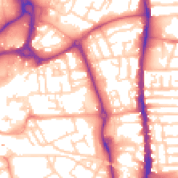 Daytime road noise heatmap for PO1 1FG