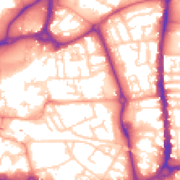 Daytime road noise heatmap for PO1 1HL
