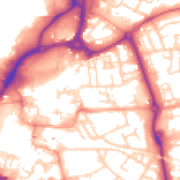 Daytime road noise heatmap for PO1 1HR