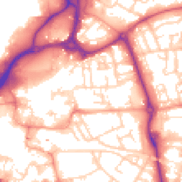 Daytime road noise heatmap for PO1 1HS