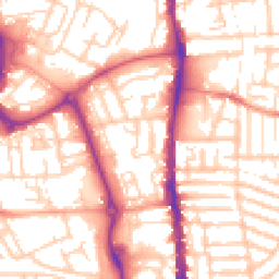 Daytime road noise heatmap for PO1 1QR