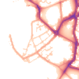 Daytime road noise heatmap for PO1 2BN
