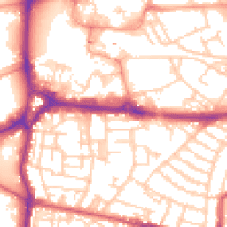 Daytime road noise heatmap for PO1 2GE
