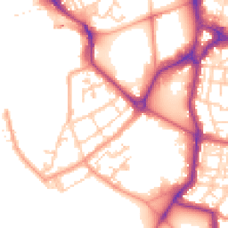 Daytime road noise heatmap for PO1 2HG