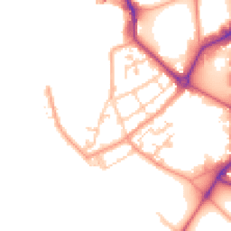 Daytime road noise heatmap for PO1 2HT