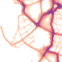 Daytime road noise heatmap for PO1 2HW
