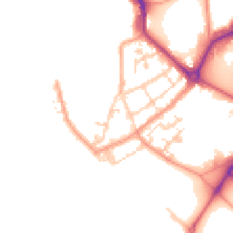 Daytime road noise heatmap for PO1 2JS